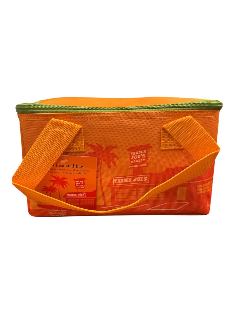 Trader Joe's Orange Insulated Lunch or Cosmetic Tote